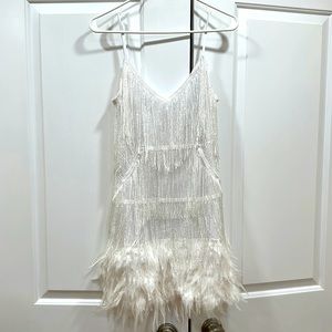 Pretty white dress for wedding festivities